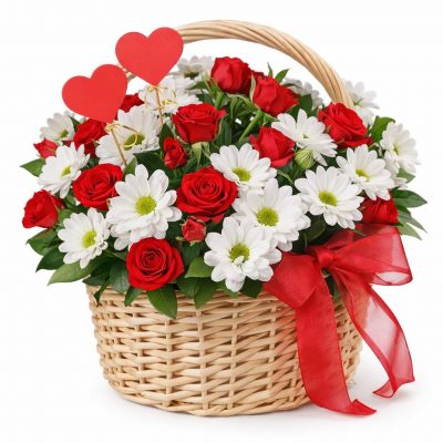 Корзина с цветами «Магия зимы»