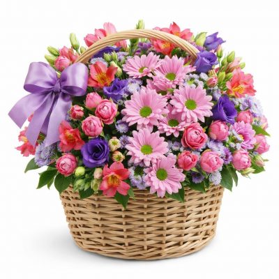 Корзина с цветами «Неподражаемый стиль»