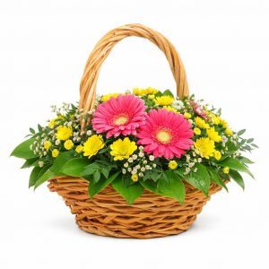 Корзина с цветами «Праздник радуги»
