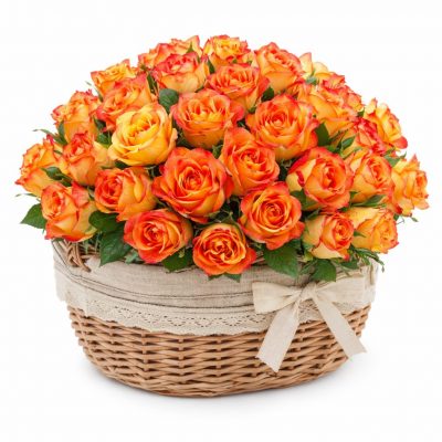 Корзина с цветами «Романтический эликсир»