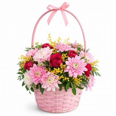 Корзина с цветами «Шепот рассвета»