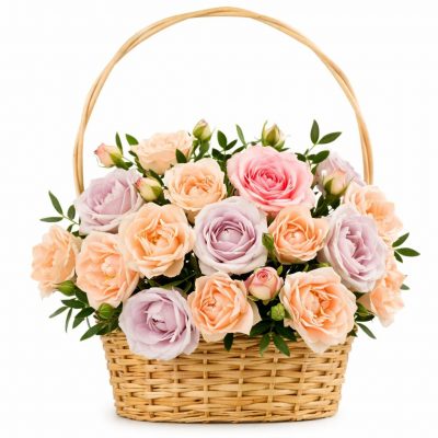 Корзина с цветами «Ягодный микс»