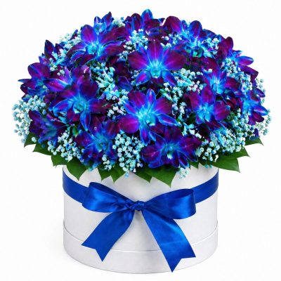 Цветы в коробке «Амброзия цветов»