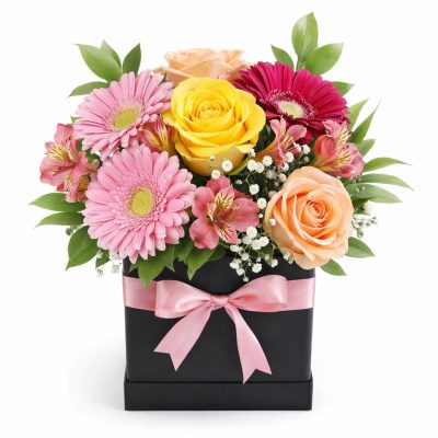 Цветы в коробке «Драгоценный оазис»