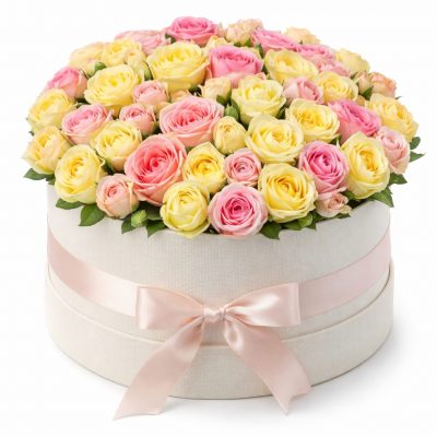 Цветы в коробке «Океанский бриз»