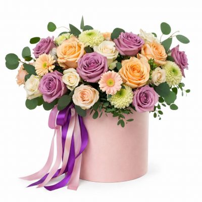 Цветы в коробке «Весенний»