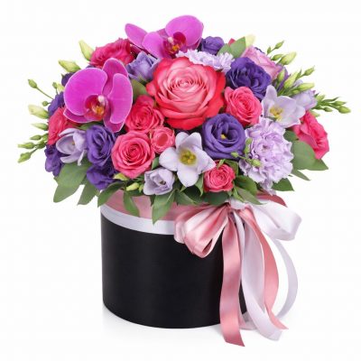 Цветы в коробке «Женская мечта»