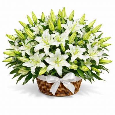 Цветы в корзинке «Вечность»